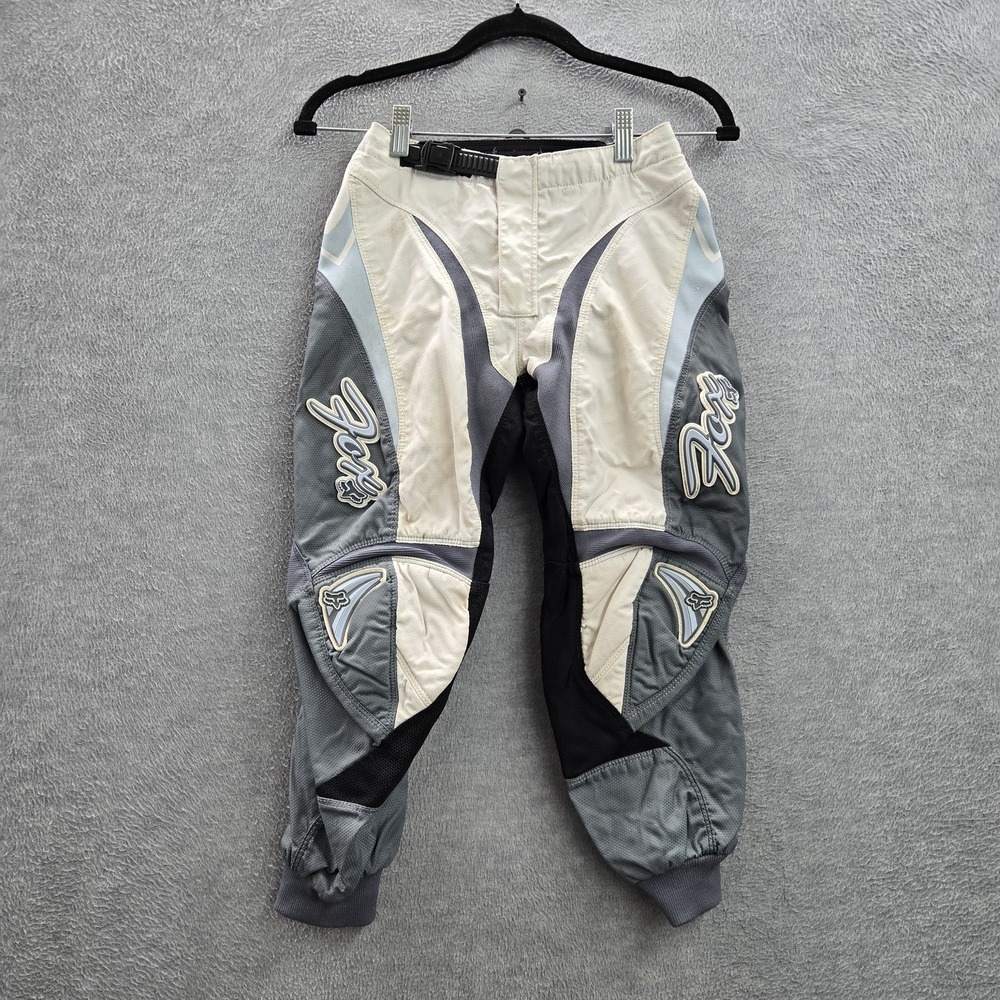 Fox Racing Girl Motocross Pants 10/26 Gray Nylon Polyester Colorblock Logo